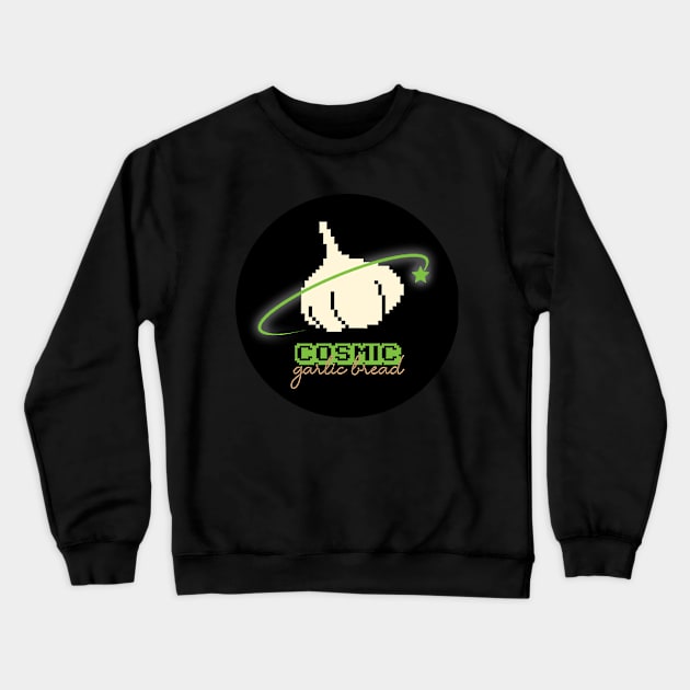 Cosmic Garlic Bread Crewneck Sweatshirt by Henshin Designs